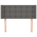 vidaXL szürke műbőr szárnyas fejtámla szárnyakkal 93x16x78/88 cm