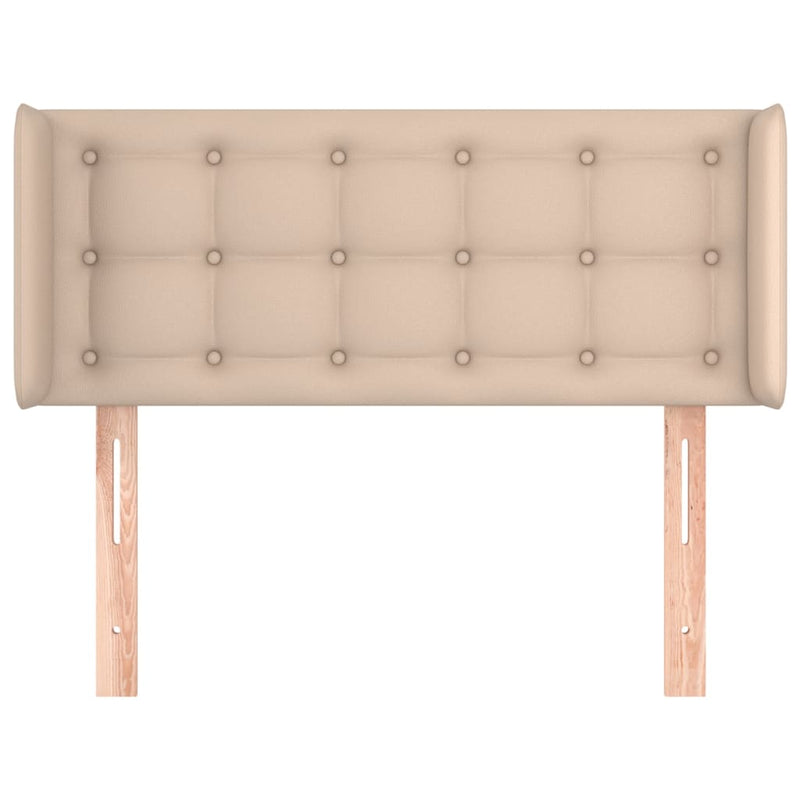 vidaXL cappuccino műbőr szárnyas fejtámla 93x16x78/88 cm
