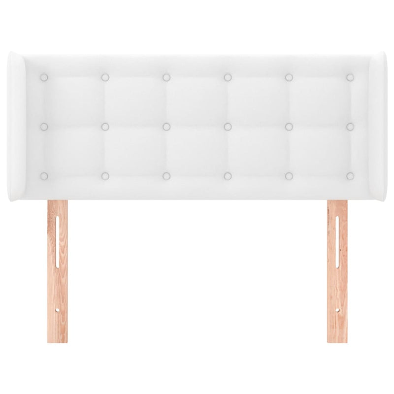 vidaXL fehér műbőr szárnyas fejtámla 103x16x78/88 cm