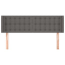 vidaXL szürke műbőr szárnyas fejtámla szárnyakkal 147x16x78/88 cm