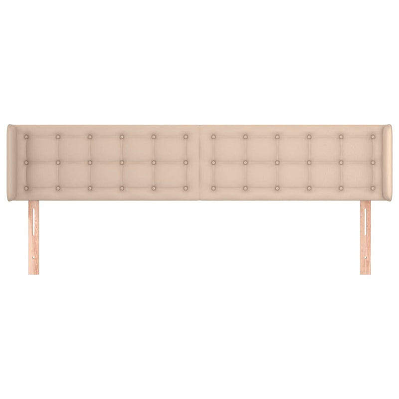 vidaXL cappuccino műbőr szárnyas fejtámla 163x16x78/88 cm