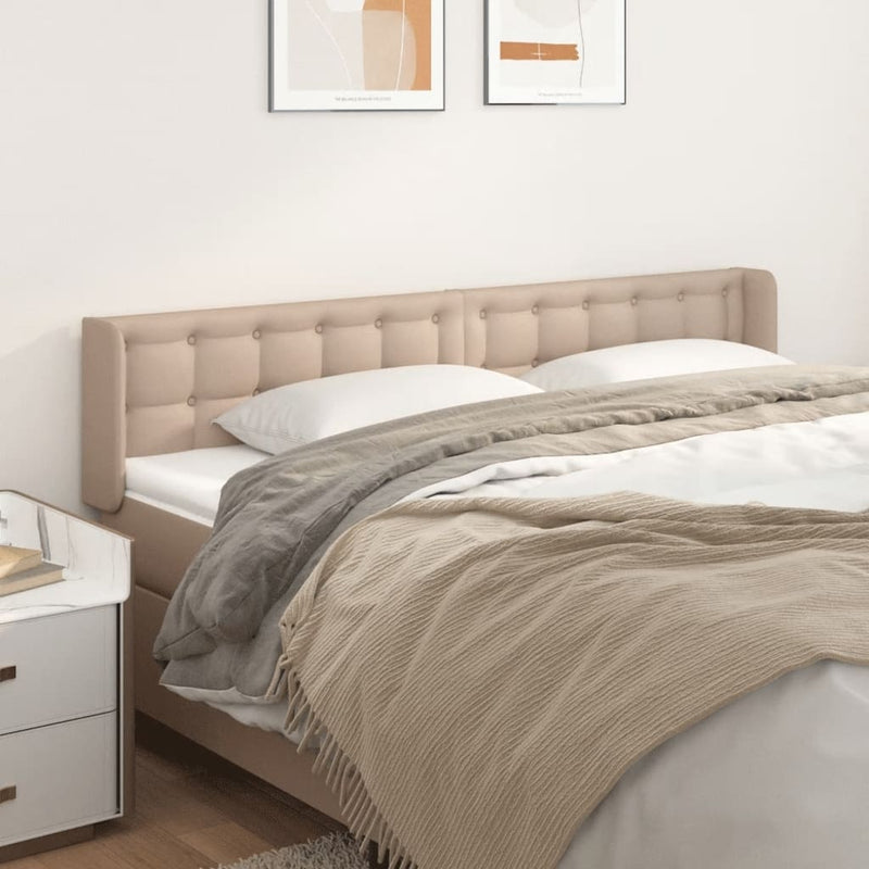 vidaXL cappuccino műbőr szárnyas fejtámla 163x16x78/88 cm