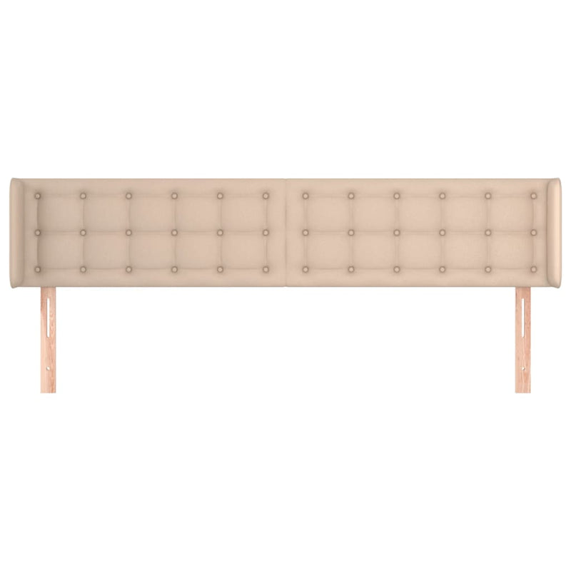 vidaXL cappuccino műbőr szárnyas fejtámla 183x16x78/88 cm