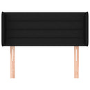 vidaXL fekete szövet fejtámla szárnyakkal 83x16x78/88 cm