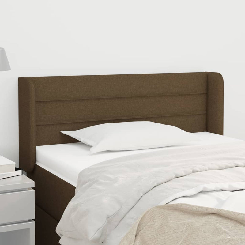 vidaXL sötétbarna szövet fejtámla 83x16x78/88 cm