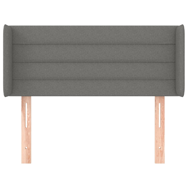 vidaXL sötétszürke szövet fejtámla szárnyakkal 93x16x78/88 cm