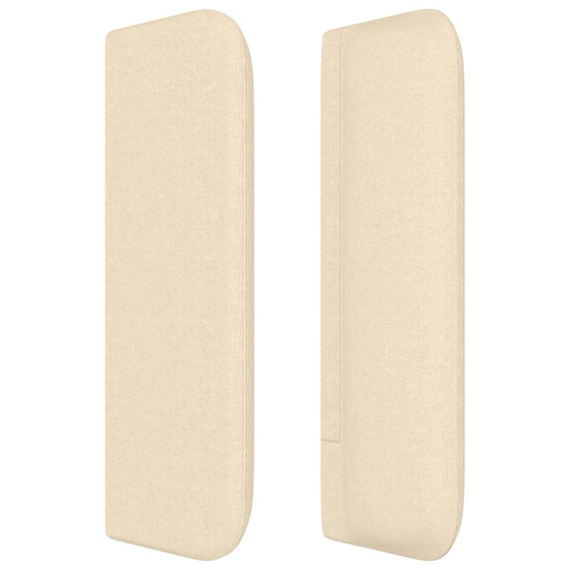 vidaXL krémszínű szövet fejtámla 93x16x78/88 cm