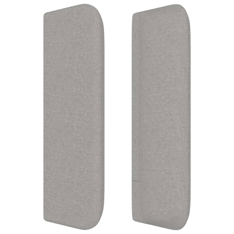 vidaXL világosszürke szövet fejtámla 103x16x78/88 cm