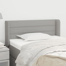 vidaXL világosszürke szövet fejtámla 103x16x78/88 cm