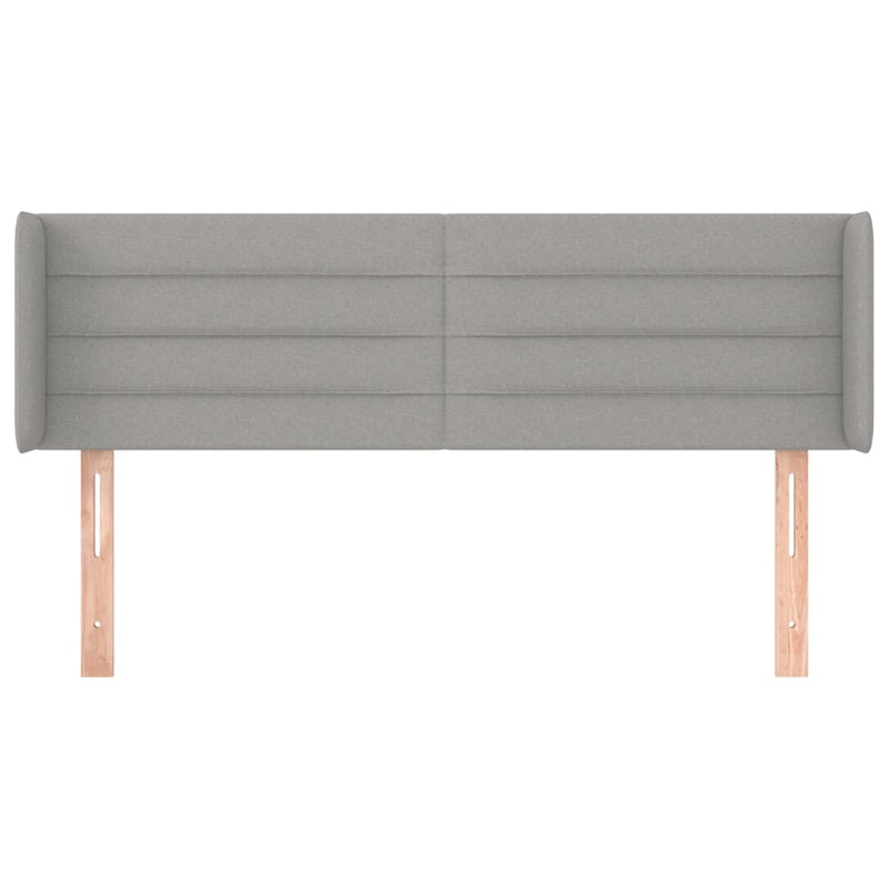 vidaXL világosszürke szövet fejtámla 147x16x78/88 cm