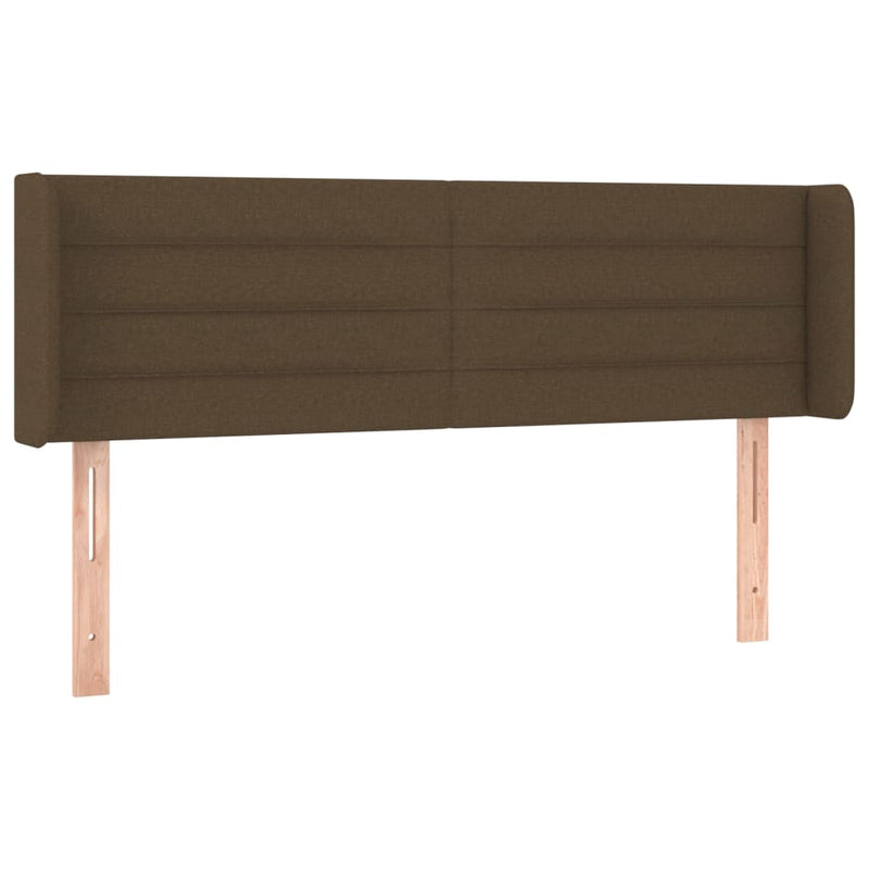 vidaXL sötétbarna szövet fejtámla 147x16x78/88 cm