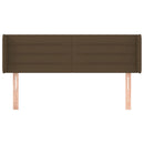 vidaXL sötétbarna szövet fejtámla 147x16x78/88 cm