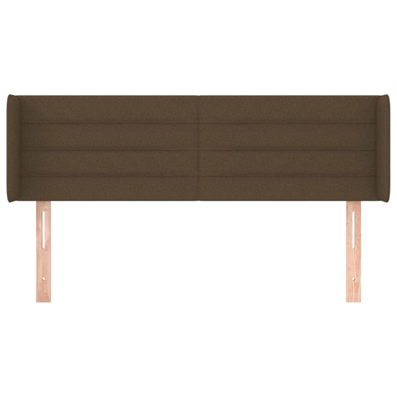 vidaXL sötétbarna szövet fejtámla 147x16x78/88 cm