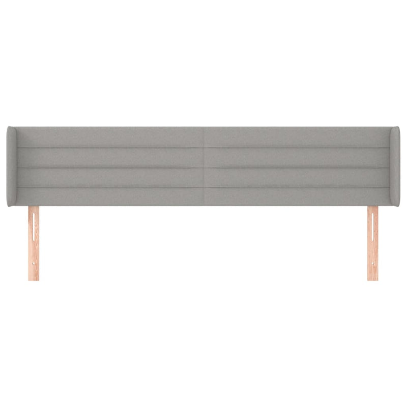 vidaXL világosszürke szövet fejtámla 163x16x78/88 cm