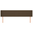 vidaXL sötétbarna szövet fejtámla 163x16x78/88 cm