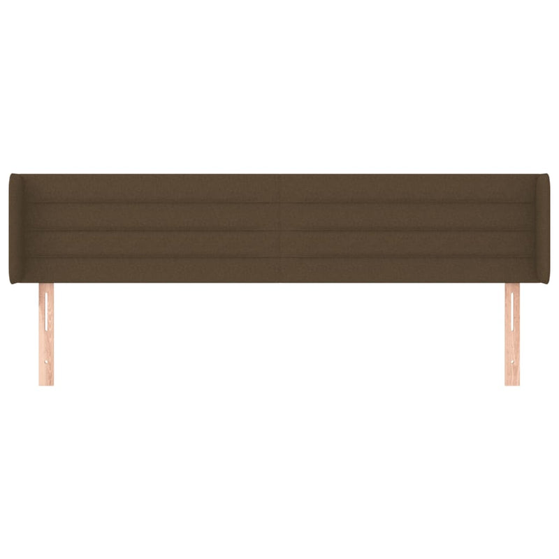 vidaXL sötétbarna szövet fejtámla 163x16x78/88 cm