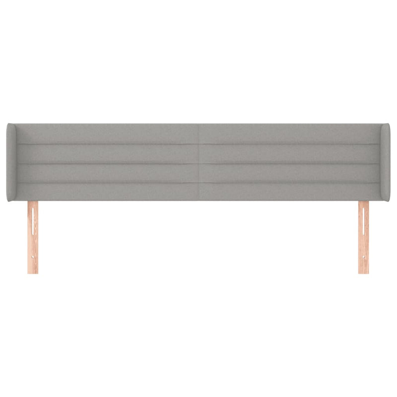 vidaXL világosszürke szövet fejtámla 183x16x78/88 cm