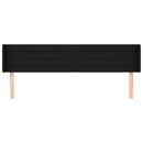 vidaXL fekete szövet fejtámla szárnyakkal 203x16x78/88 cm