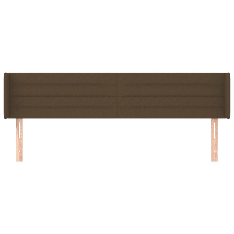 vidaXL sötétbarna szövet fejtámla 203x16x78/88 cm