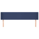 vidaXL kék szövet fejtámla 203x16x78/88 cm