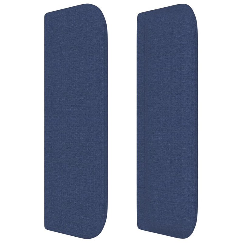 vidaXL kék szövet fejtámla 203x16x78/88 cm