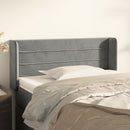 vidaXL világosszürke bársony fejtámla 83x16x78/88 cm