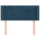 vidaXL sötétkék bársony fejtámla 83x16x78/88 cm