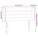 vidaXL sötétkék bársony fejtámla 83x16x78/88 cm
