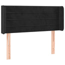 vidaXL fekete bársony fejtámla szárnyakkal 93x16x78/88 cm