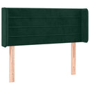vidaXL sötétzöld bársony fejtámla 93x16x78/88 cm