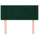 vidaXL sötétzöld bársony fejtámla 93x16x78/88 cm