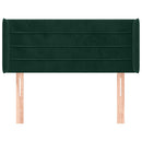 vidaXL sötétzöld bársony fejtámla 103x16x78/88 cm