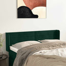vidaXL sötétzöld bársony fejtámla 147x16x78/88 cm
