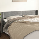 vidaXL világosszürke bársony szárnyas fejtámla 183x16x78/88 cm