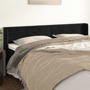 vidaXL fekete bársony szárnyas fejtámla 183x16x78/88 cm