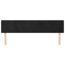 vidaXL fekete bársony szárnyas fejtámla 203x16x78/88 cm