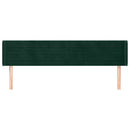 vidaXL sötétzöld bársony szárnyas fejtámla 203x16x78/88 cm