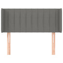vidaXL sötétszürke szövet fejtámla szárnyakkal 83x16x78/88 cm