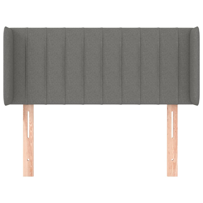 vidaXL sötétszürke szövet fejtámla szárnyakkal 83x16x78/88 cm