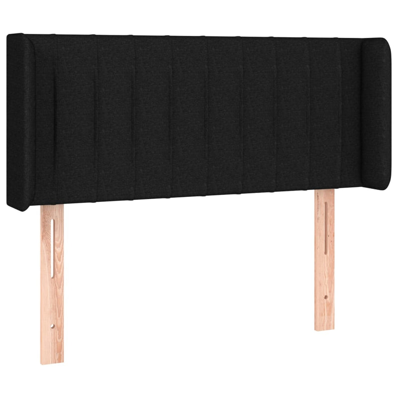 vidaXL fekete szövet fejtámla szárnyakkal 83x16x78/88 cm