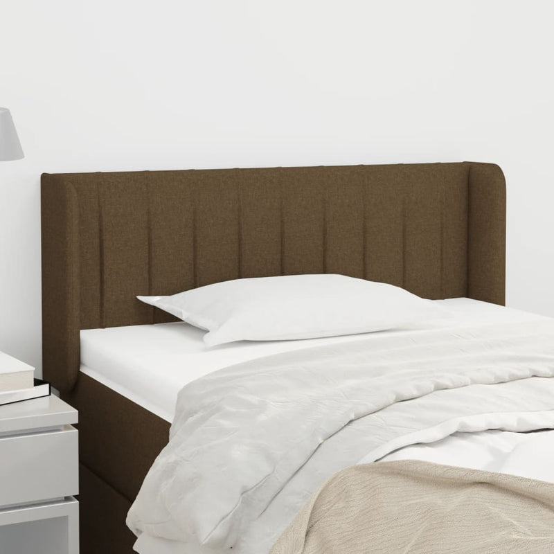 vidaXL sötétbarna szövet fejtámla 83x16x78/88 cm