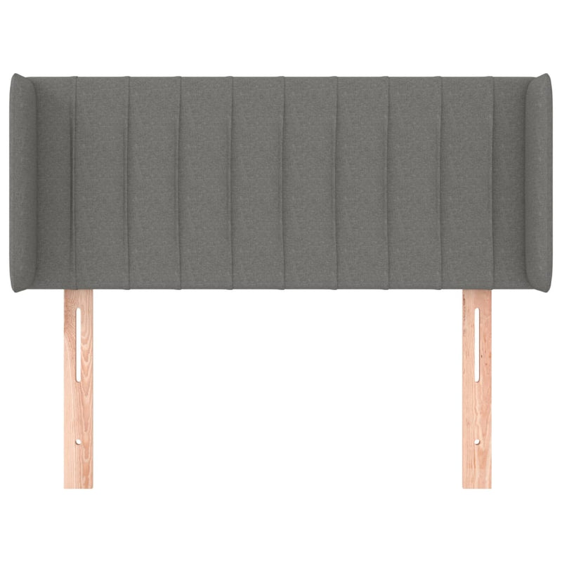 vidaXL sötétszürke szövet fejtámla szárnyakkal 93x16x78/88 cm