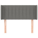 vidaXL sötétszürke szövet fejtámla szárnyakkal 103x16x78/88 cm
