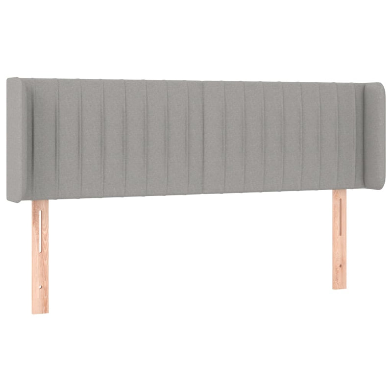 vidaXL világosszürke szövet fejtámla 147x16x78/88 cm