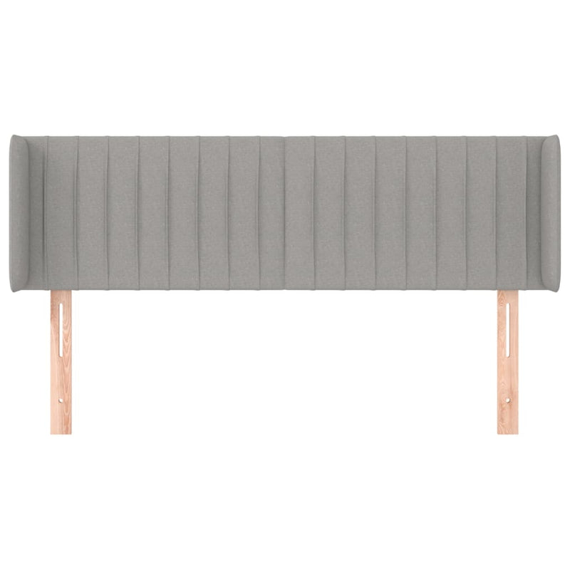 vidaXL világosszürke szövet fejtámla 147x16x78/88 cm