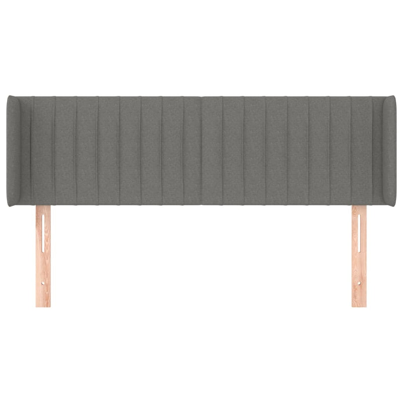 vidaXL sötétszürke szövet fejtámla szárnyakkal 147x16x78/88 cm