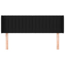 vidaXL fekete szövet fejtámla szárnyakkal 147x16x78/88 cm