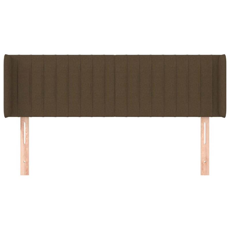 vidaXL sötétbarna szövet fejtámla 147x16x78/88 cm