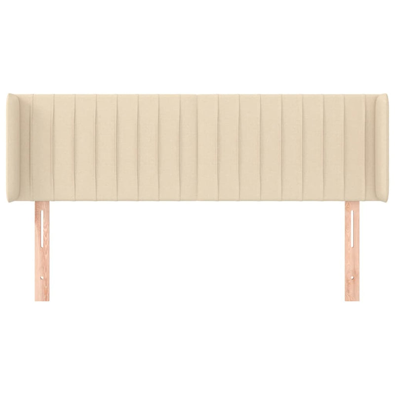 vidaXL krémszínű szövet fejtámla 147x16x78/88 cm
