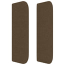 vidaXL sötétbarna szövet fejtámla 163x16x78/88 cm